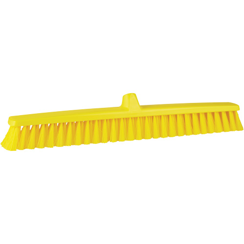 ColorCore Push Broom, Fine Bristles, 24", Polypropylene, Yellow Equipment World