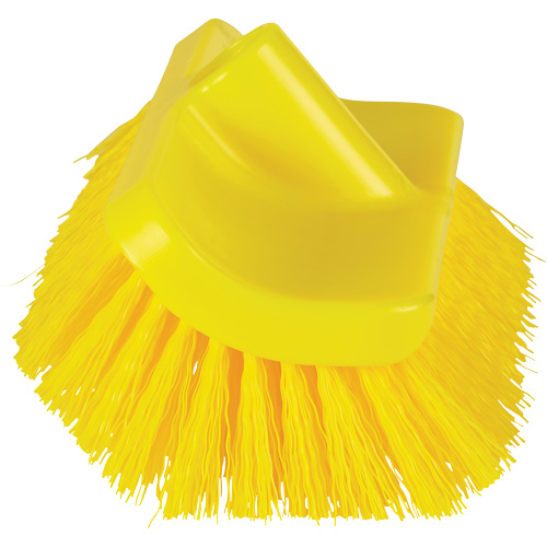 Brosse &agrave; angle double ColorCore pour surfaces hautes et basses, Soies Ferme, Longueur de 10", Jaune Equipment World