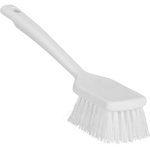 ColorCore Short Handle Brush, Stiff Bristles, 12" Long, White Equipment World