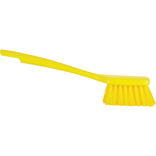 ColorCore Short Handle Brush, Stiff Bristles, 12" Long, Yellow Equipment World