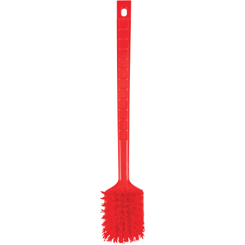 ColorCore Long Handle Brush, Stiff Bristles, 20" Long, Red Equipment World