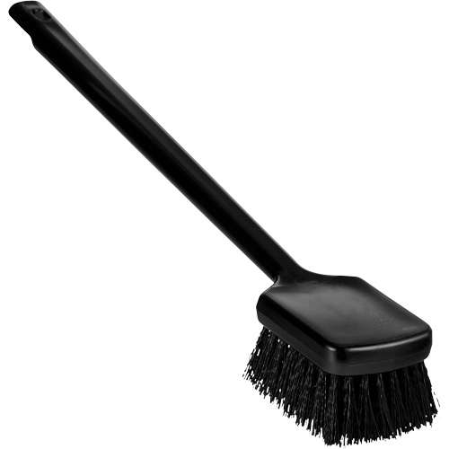 ColorCore Long Handle Brush, Stiff Bristles, 20" Long, Black Equipment World