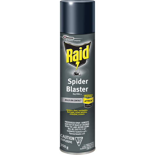 Raid&reg; Spider Blaster Bug Killer Insecticide, 350 g, Aerosol Can, Solvent Base Equipment World