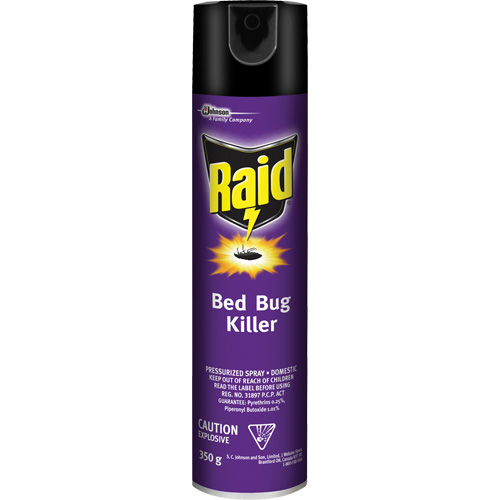 Raid&reg; Bed Bug Killer Insecticide, 350 g, Aerosol Can, Solvent Base Equipment World