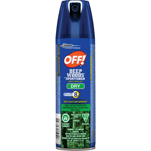 Insectifuge sec pour sportifs Off! R&eacute;gions sauvages, DEET &agrave; 30 %, A&eacute;rosol, 113 g Equipment World