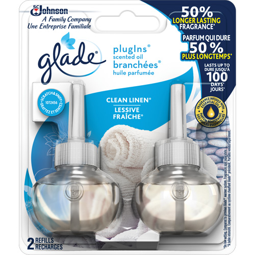 Glade&reg; PlugIns&reg; Scented Oil Refills, Clean Linen&reg;, Cartridge Equipment World