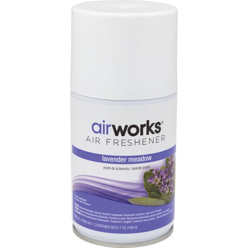 AirWorks&reg; Metered Air Fresheners, Lavender Meadow, Aerosol Can Equipment World