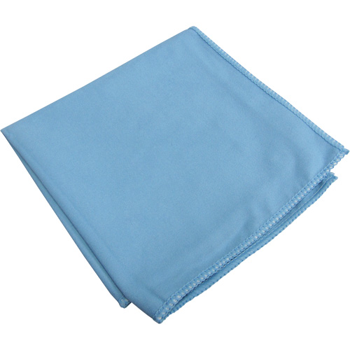 Specialty Glass & Mirror Suede Cloths, Microfibre, Blue Equipment World