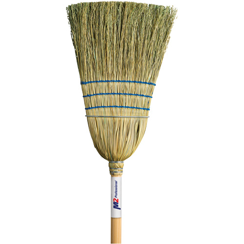 Heavy-Duty Corn Broom, 3-String, Wood Handle Equipment World