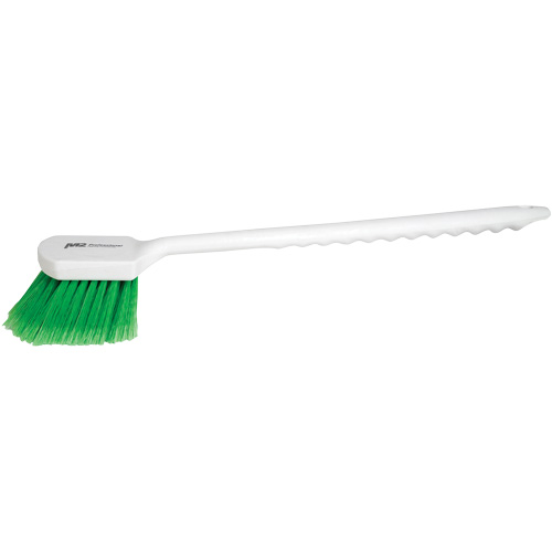 Brosse &agrave; recoins &agrave; manche long, 20" l, Soies PVC, Vert Equipment World