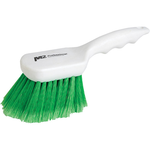 Short Handle Detail Brush, 9" L, Synthetic Bristles, Green Equipment World