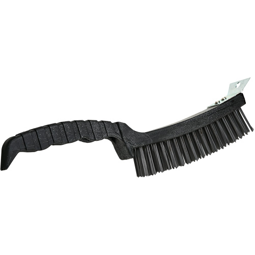 Scratch Brush, Steel, 4 x 17 Wire Rows, 12" Long Equipment World