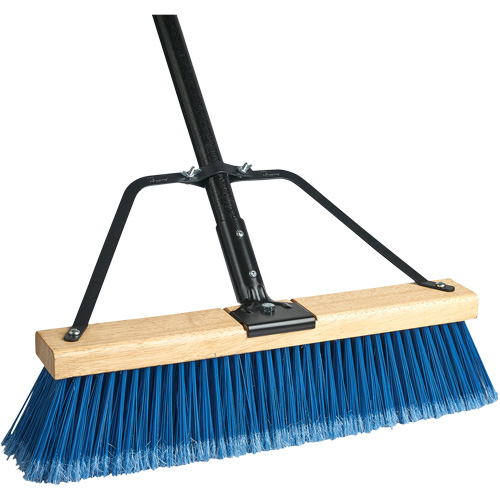 Ryno Push Broom with Braced Handle, 36", Fine, PVC Bristles Equipment World