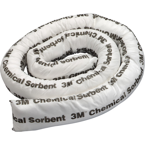 Chemical Sorbent Mini-Boom, Hazmat, 8' L x 3" W, 15.5 gal Absorbancy Equipment World