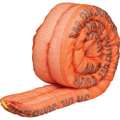 Petroleum Sorbent Double Boom, Oil Only, 10' L x 4" W, 36.8 gal Absorbancy Equipment World