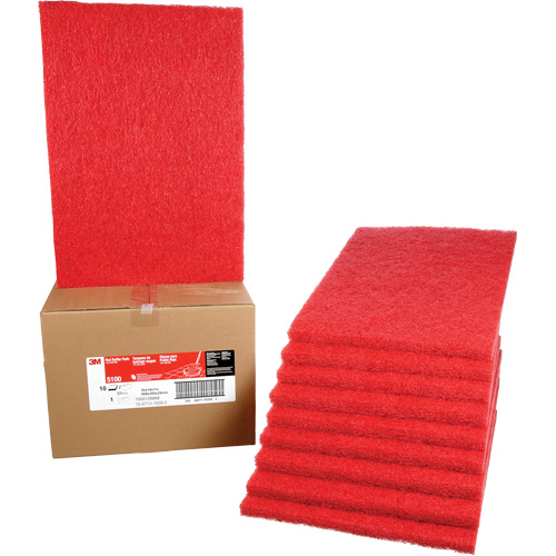 Carpet Bonnet Pad, 14" x 20", Buffing/Cleaning, Red Equipment World