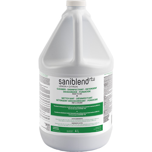 SaniBlend Ready-To-Use Disinfectant & Sanitizer, 4 L, Jug Equipment World