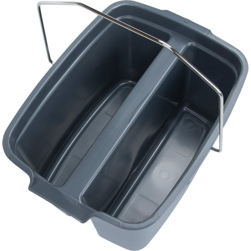 Dual Compartment Bucket, 4.75 US Gal. (19 qt.) Capacity, Grey Equipment World