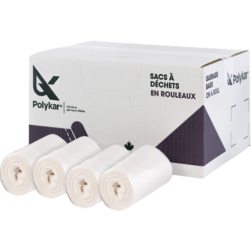 Sacs &agrave; d&eacute;chets de haute densit&eacute;, Utilitaire, 28" la x 30" lo, 13 microns, Givr&eacute;, Capacit&eacute; 88 L (20 gal.) Equipment World