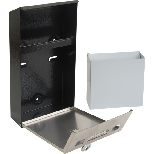 Cendrier, Montage mural, Acier inoxydable, Capacit&eacute; 1 Litre, Hauteur 11-4/5" Equipment World