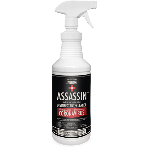 Janitori Assassin Ready-to-Use Disinfectant Cleaner, 1 L, Trigger Bottle Equipment World