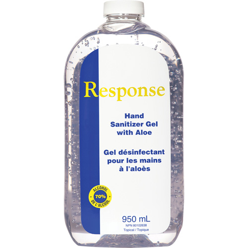 Response&reg; Hand Sanitizer Gel with Aloe, 950 ml, Refill, 70% Alcohol Equipment World