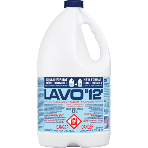 Liquid Bleach, 3.6 L, Jug Equipment World