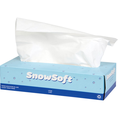 Snow Soft Premium Facial Tissue, 2 Ply, 7.4" L x 8.4" W, 100 Sheets/Box Equipment World