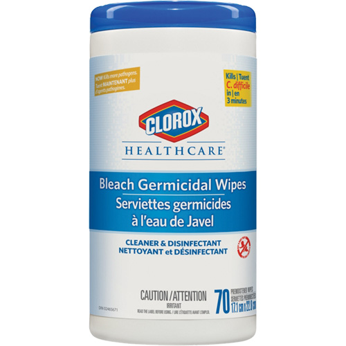 Healthcare&reg; Disinfecting Bleach Wipes, 70 Count Equipment World