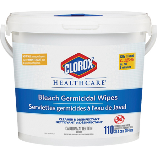Healthcare&reg; Disinfecting Bleach Wipes, 110 Count Equipment World
