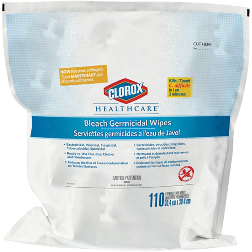 Healthcare&reg; Disinfecting Bleach Wipes Refill, 110 Count Equipment World