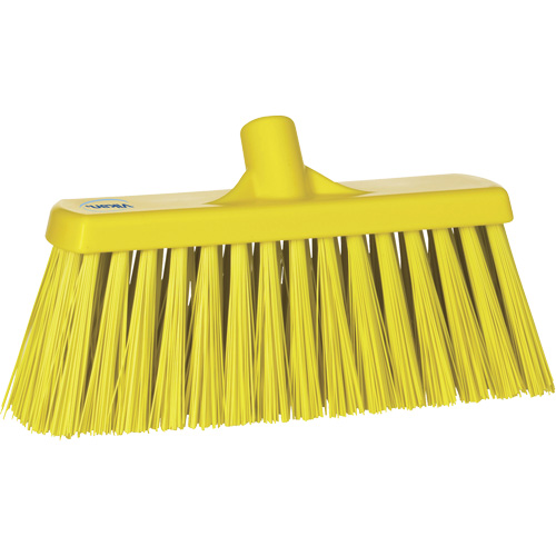Heavy-Duty Push Broom, Stiff Bristles, 13", Polyester, Yellow Equipment World