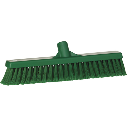Fine Particle Push Broom, Fine/Split Bristles, 16-1/4", Polypropylene, Green Equipment World