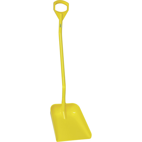Ergonomic Large Blade Shovel, 51" Length, Plastic, Yellow Equipment World