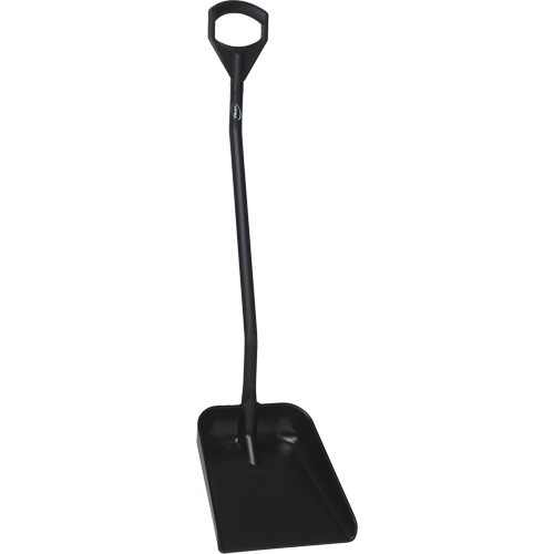 Ergonomic Large Blade Shovel, 51" Length, Plastic, Black Equipment World