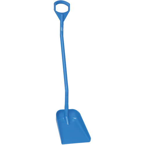 Ergonomic Small Blade Shovel, 50" Length, Plastic, Blue Equipment World