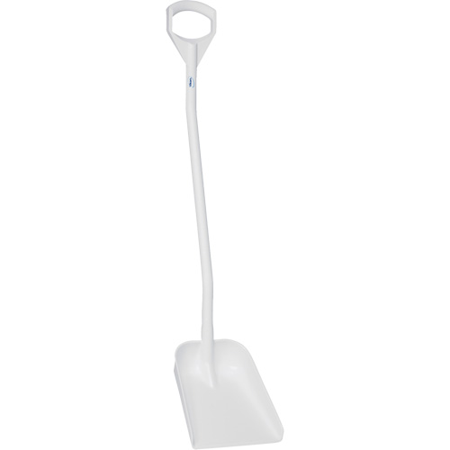 Ergonomic Small Blade Shovel, 50" Length, Plastic, White Equipment World