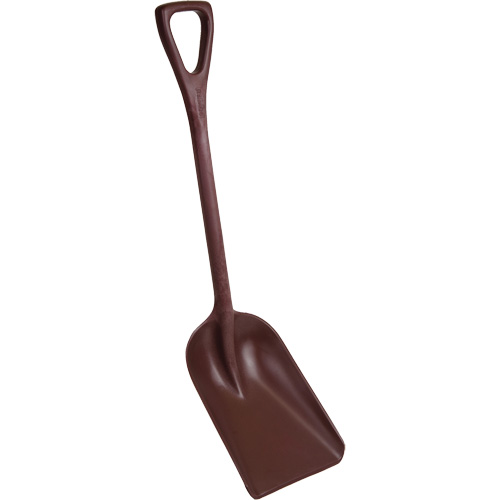 One-Piece Metal Detectable Shovel, 10" x 14" Blade, 37-1/2" Length, Plastic, Red Equipment World