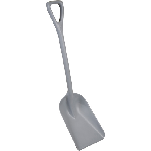 One-Piece Metal Detectable Shovel, 10" x 14" Blade, 37-1/2" Length, Plastic, Grey Equipment World