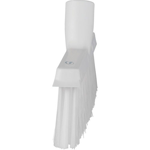 Dustpan Broom with Angled Thread, Medium Bristles, 10", Polyester, White Equipment World