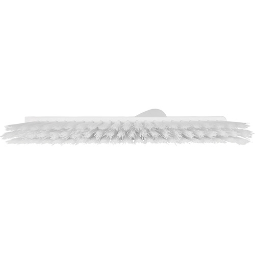 Dustpan Broom with Angled Thread, Medium Bristles, 10", Polyester, White Equipment World