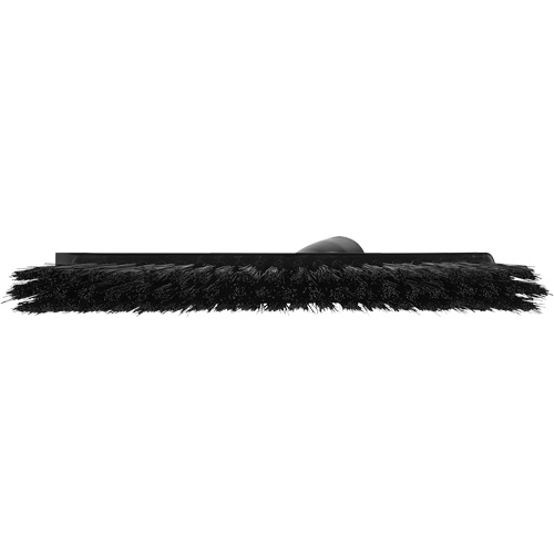 Dustpan Broom with Angled Thread, Medium Bristles, 10", Polyester, Black Equipment World