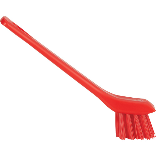 Brush with Scraping Edge, Stiff Bristles, 6" Long, Red Equipment World