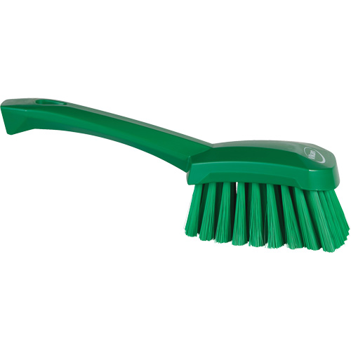 Short-Handled Washing Brush, Soft Bristles, 10-1/2" Long, Green Equipment World