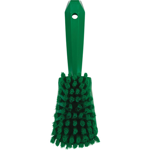 Short-Handled Washing Brush, Soft Bristles, 10-1/2" Long, Green Equipment World