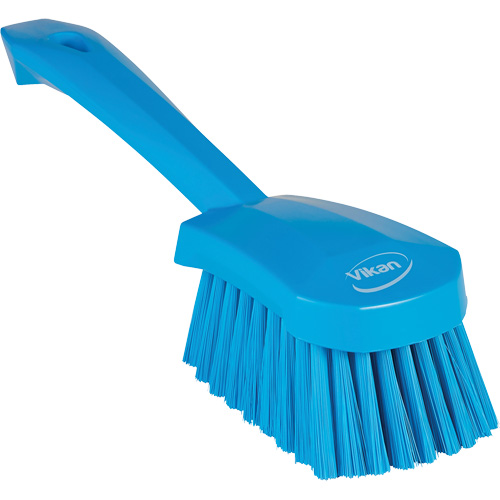 Short-Handled Washing Brush, Soft Bristles, 10-1/2" Long, Blue Equipment World