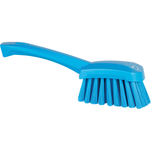 Short-Handled Washing Brush, Soft Bristles, 10-1/2" Long, Blue Equipment World