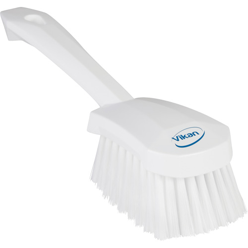 Short-Handled Washing Brush, Soft Bristles, 10-1/2" Long, White Equipment World