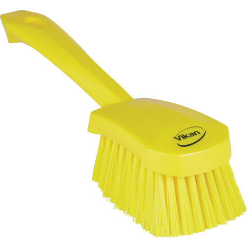 Short-Handled Washing Brush, Soft Bristles, 10-1/2" Long, Yellow Equipment World