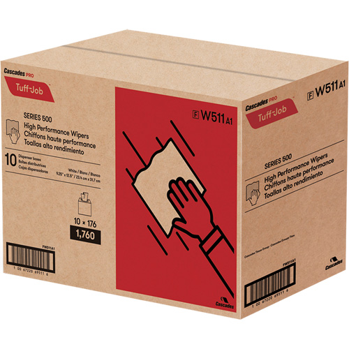 Pro Tuff-Job&reg; High Performance Spunlace Wipers, All-Purpose, 12-1/2" L x 9-1/4" W Equipment World